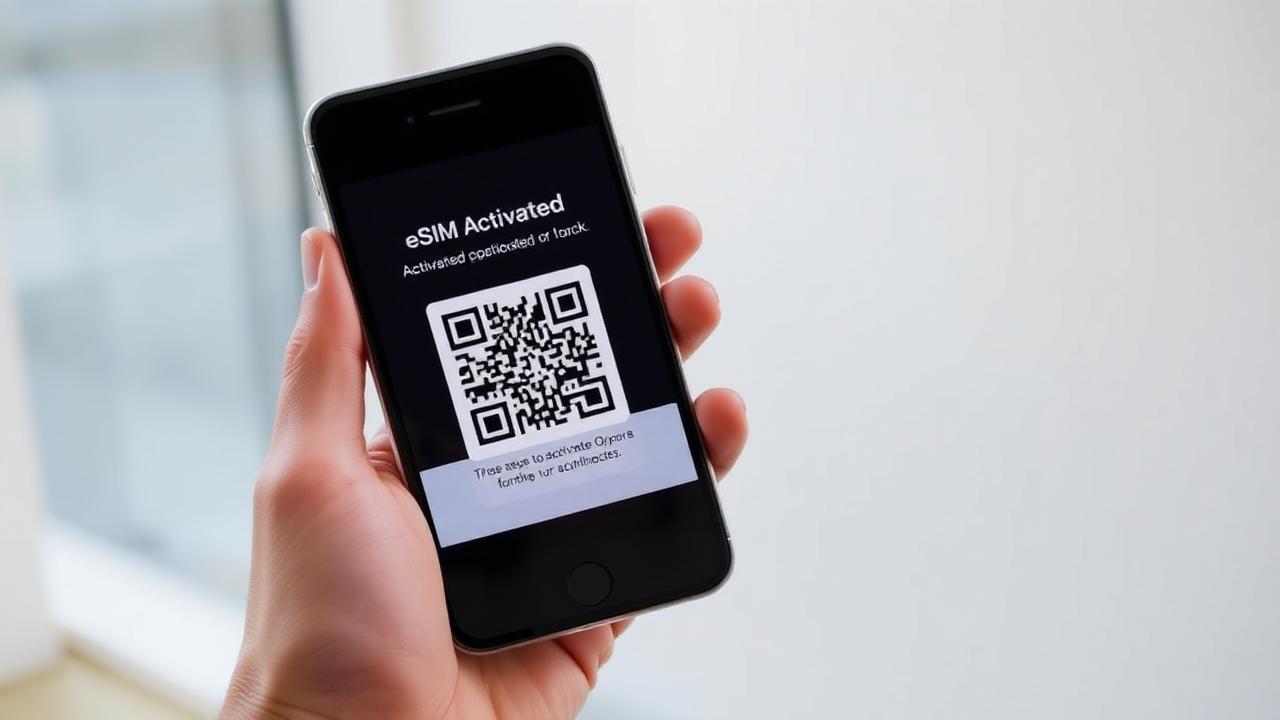 Activarea unui eSIM prin cod QR pe telefon