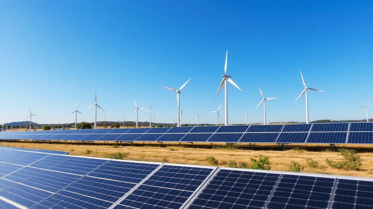 Energie verde din surse regenerabile: panouri solare și turbine eoliene